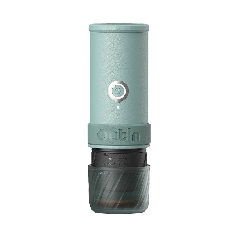 Outin Mino Kapselmaschine – 0,1 l, grün, 6,7 × 19,5 × 6,7 cm
