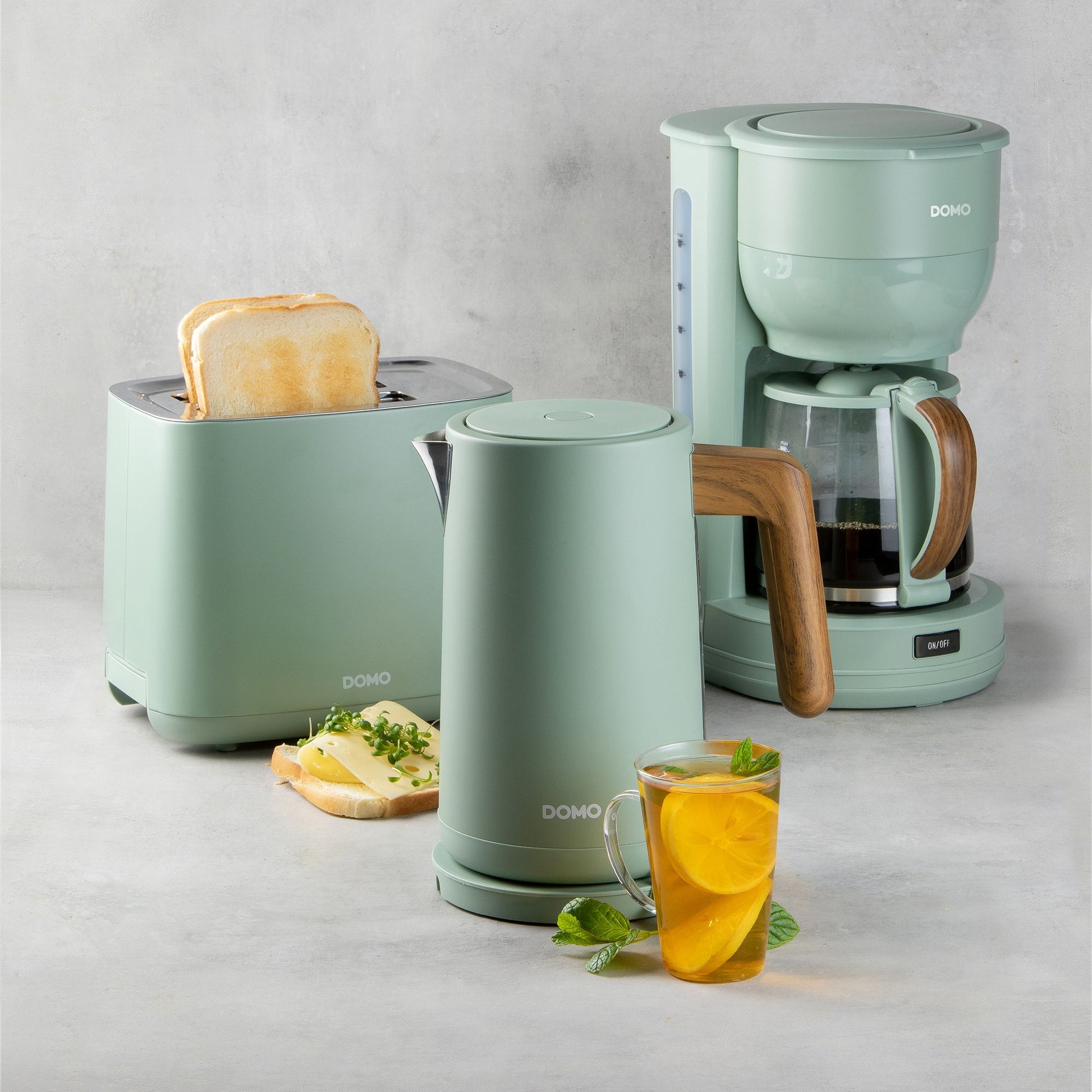 Domo DO755K Filterkaffeemaschine – 10 Tassen, 1,3 l, Karaffe, Grün