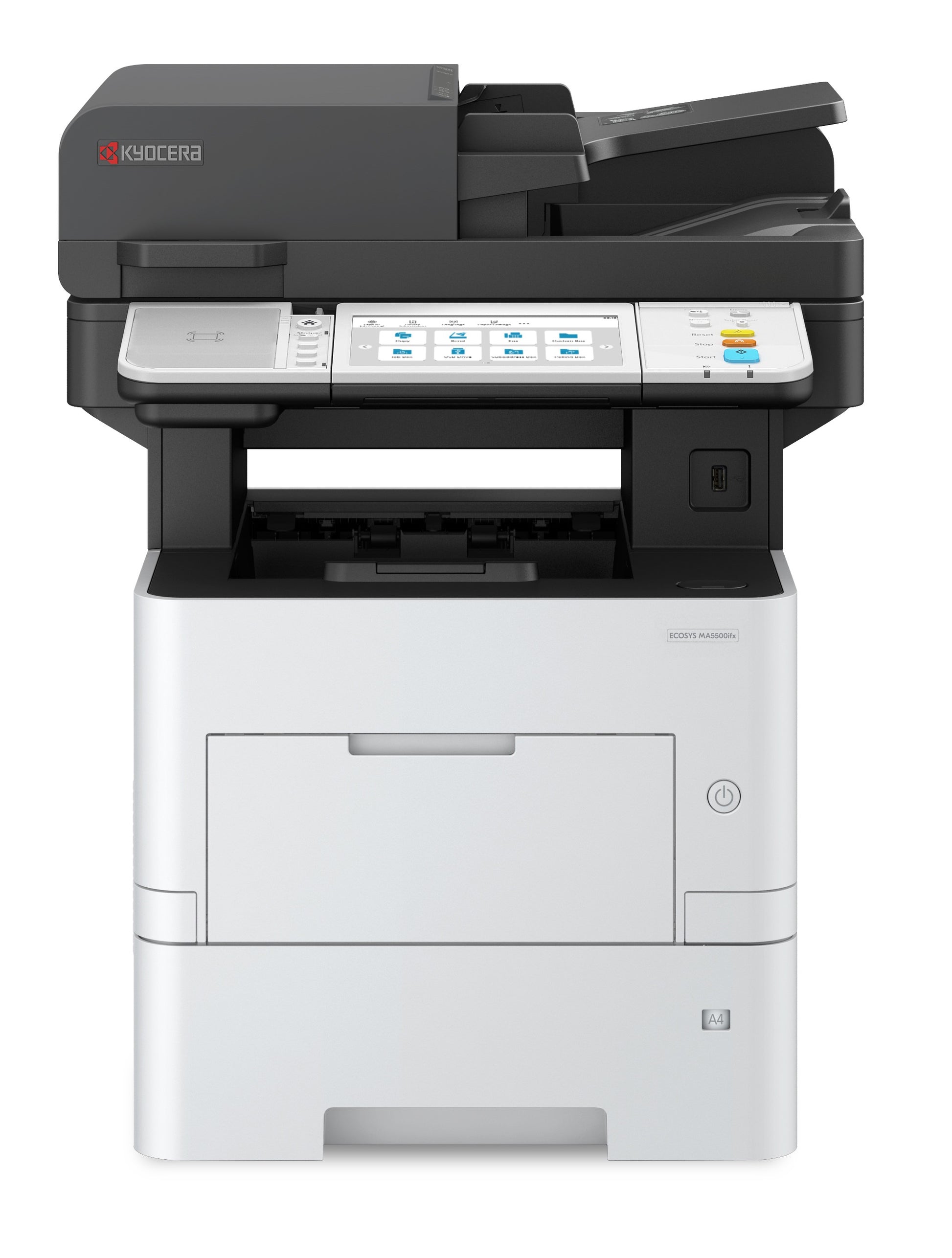 Kyocera MA5500ifx – S/W Laser-MFP A4, 4-in-1 – USB/LAN – Duplex, Duplex-ADF – 55 ppm S/W