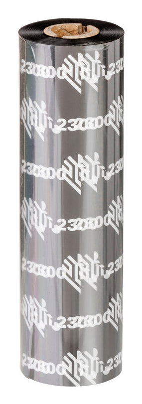 Zebra Thermotransferband – Wachs (2300), 131 mm × 450 m, Kern 25 mm, Schwarz, 12er-Pack