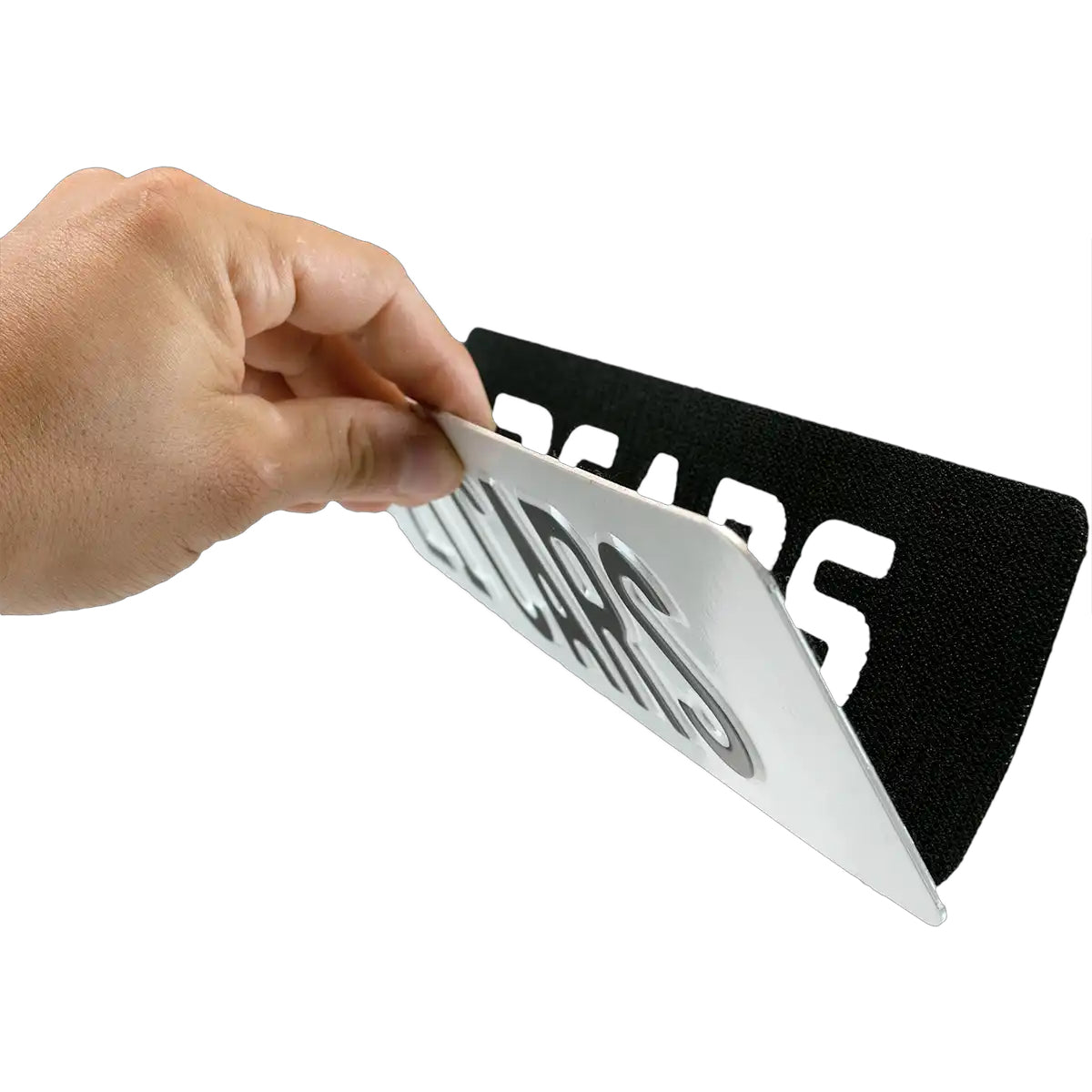 21CARS Premium Klett-Kennzeichenhalter – für Auto – Hochformat – Kunststoff, Schwarz