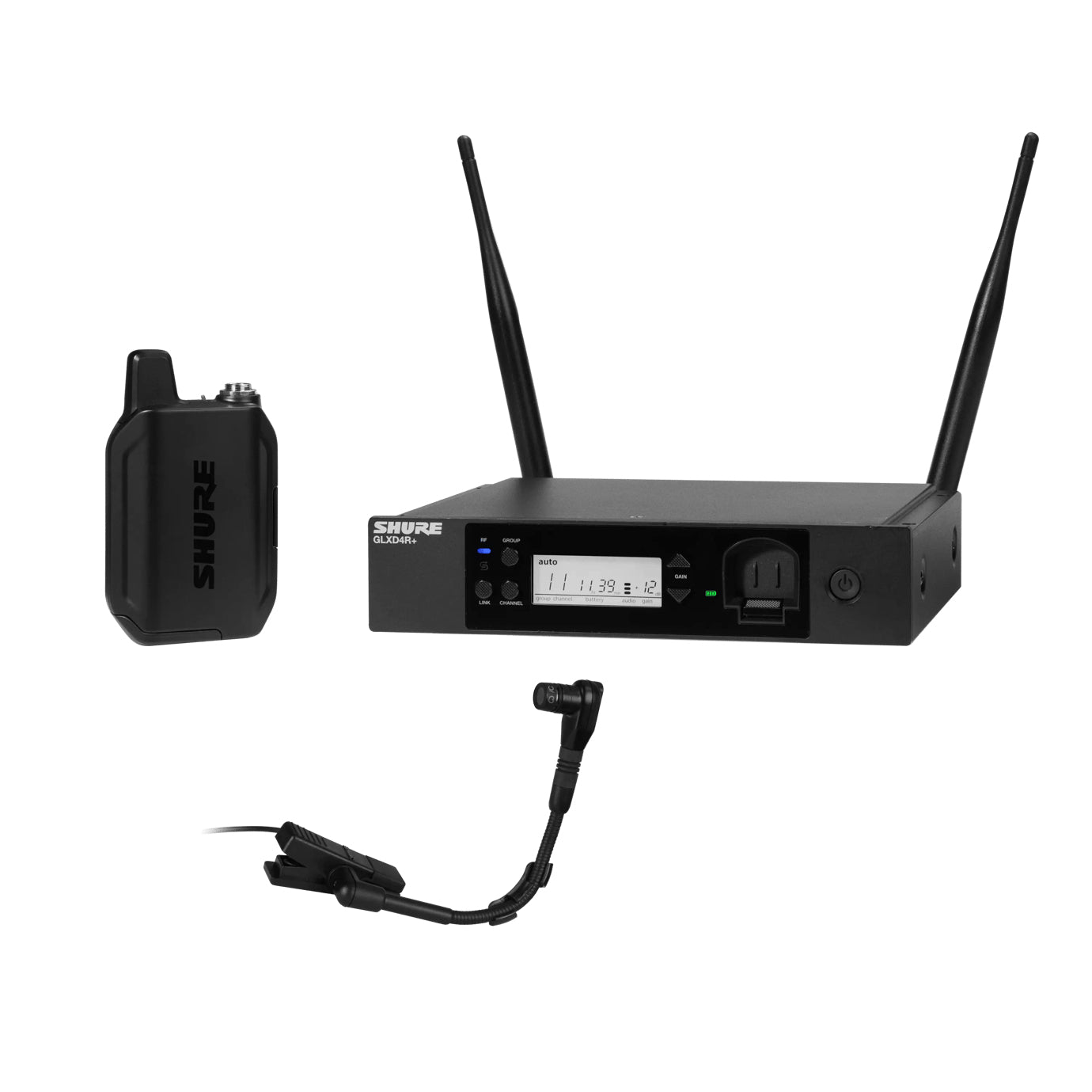 Shure GLXD14R+E/B98-Z4 Headsetmikrofon – XLR, Mini XLR, 6,35 mm Klinke, Kabellos, Superniere