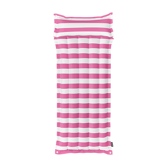 Kolma Luftmatratze – mit Kissen, Sicherheitsventil – Liegefläche 180 × 70,5 cm – pink/weiss