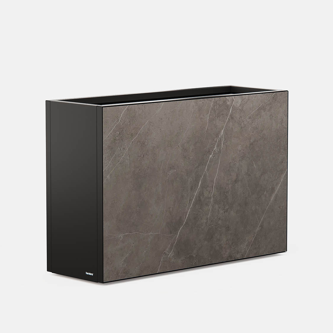 Herstera Pflanzgefäss – 120 × 25 × 80 cm, 240 l – Stahl (verzinkt), schwarz
