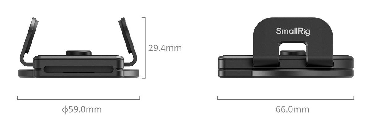 SmallRig Montageklemme – 1/4" Gewinde, 66 × 59 × 29,4 mm – für externe SSD – Schwarz