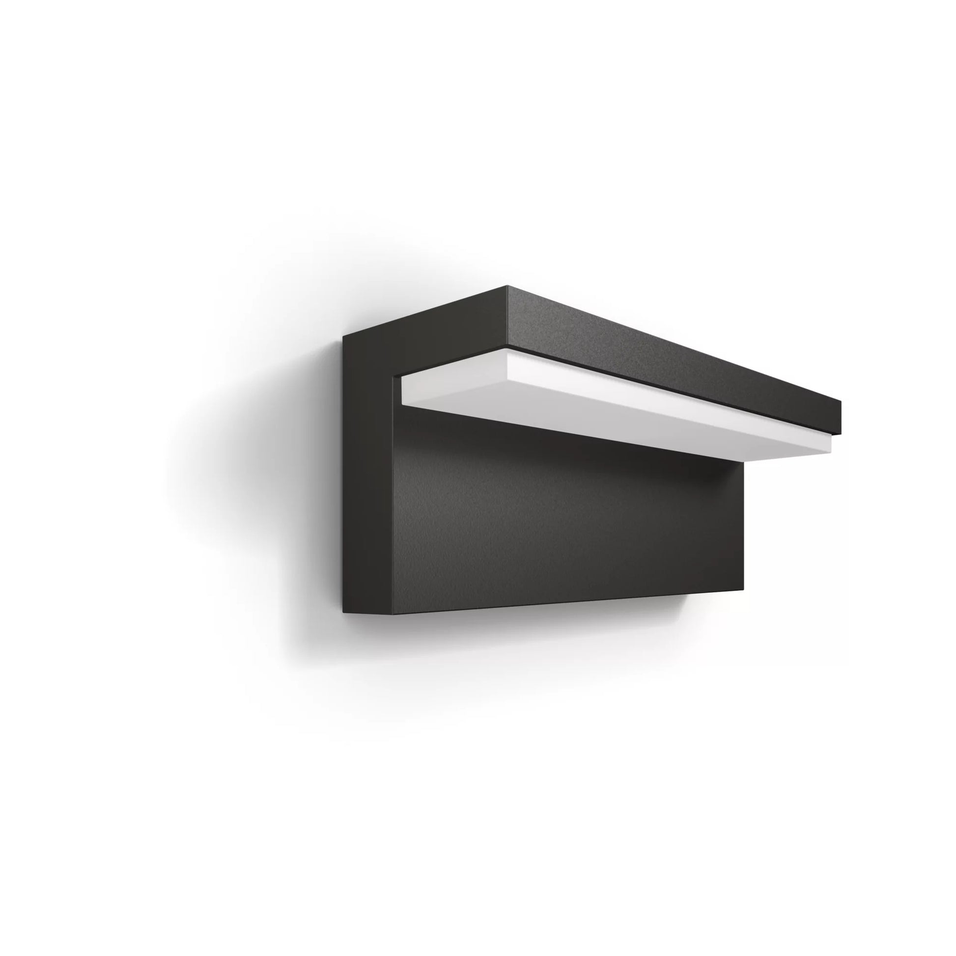 Philips by Signify Philips Aussenwandleuchte – 1 000 lm, 9 W – Warmweiss, 2700 K – IP44 – Netzbetrieb – Anthrazit – Aluminium
