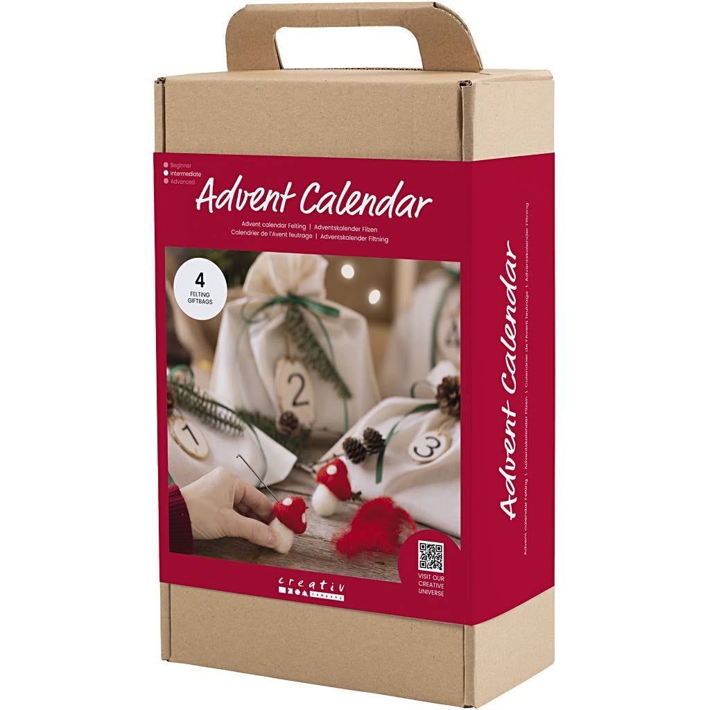 Creativ Company Kreativkalender Filzen – Weihnachten – 4 Stück