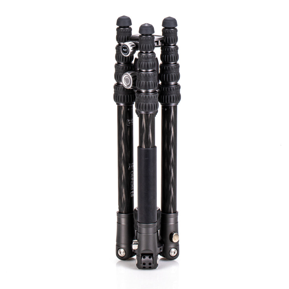 Benro FBAT15CVX20 Bat Dreibeinstativ – 165,5 cm – 14 kg Traglast – Carbon, 5 Sektionen – Twistlock – Grau