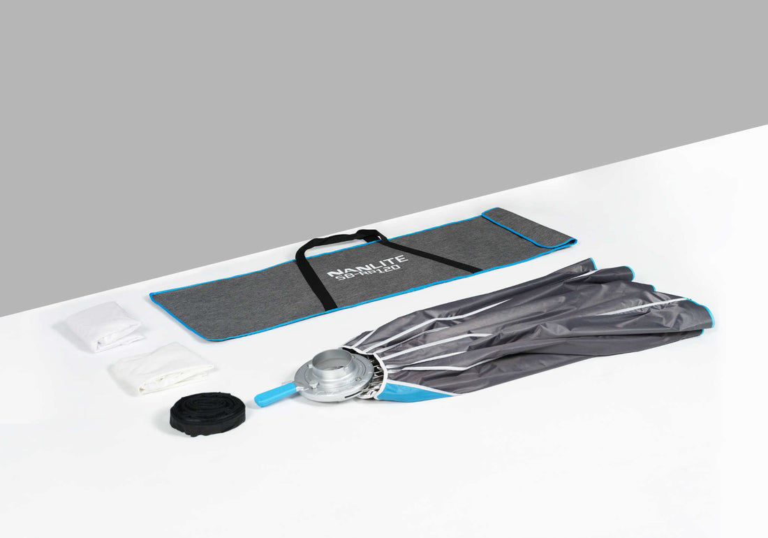 Nanlite Rapid Parabolische Softbox 120 cm – für Bowens-Mount – Schwarz