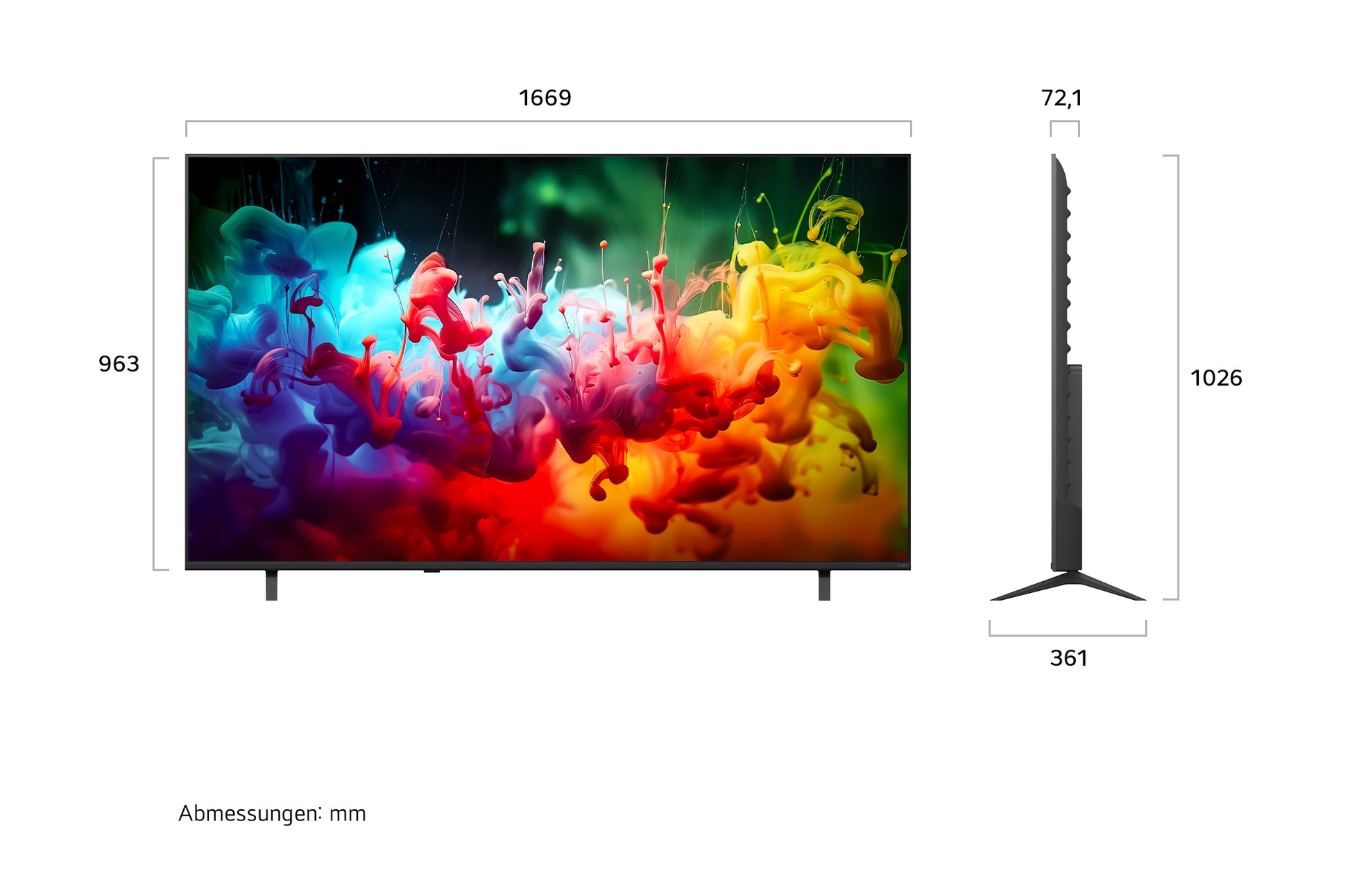 LG 75QNED70B6A – 75" Fernseher – 4K UHD – QNED – webOS – 60 Hz