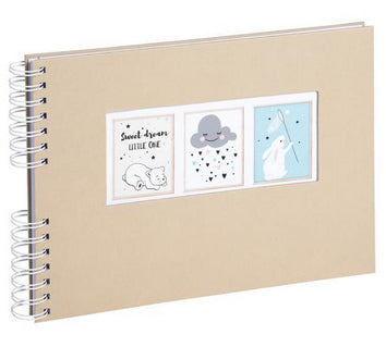 Exacompta Fotoalbum – beige, mit Spiralbindung, Papier, 320 × 220 mm