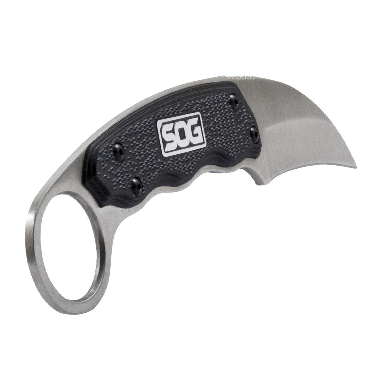 SOG Gambit – Survivalmesser 65 mm, glasfaserverstärktes Nylon, Einhandöffnung, schwarz
