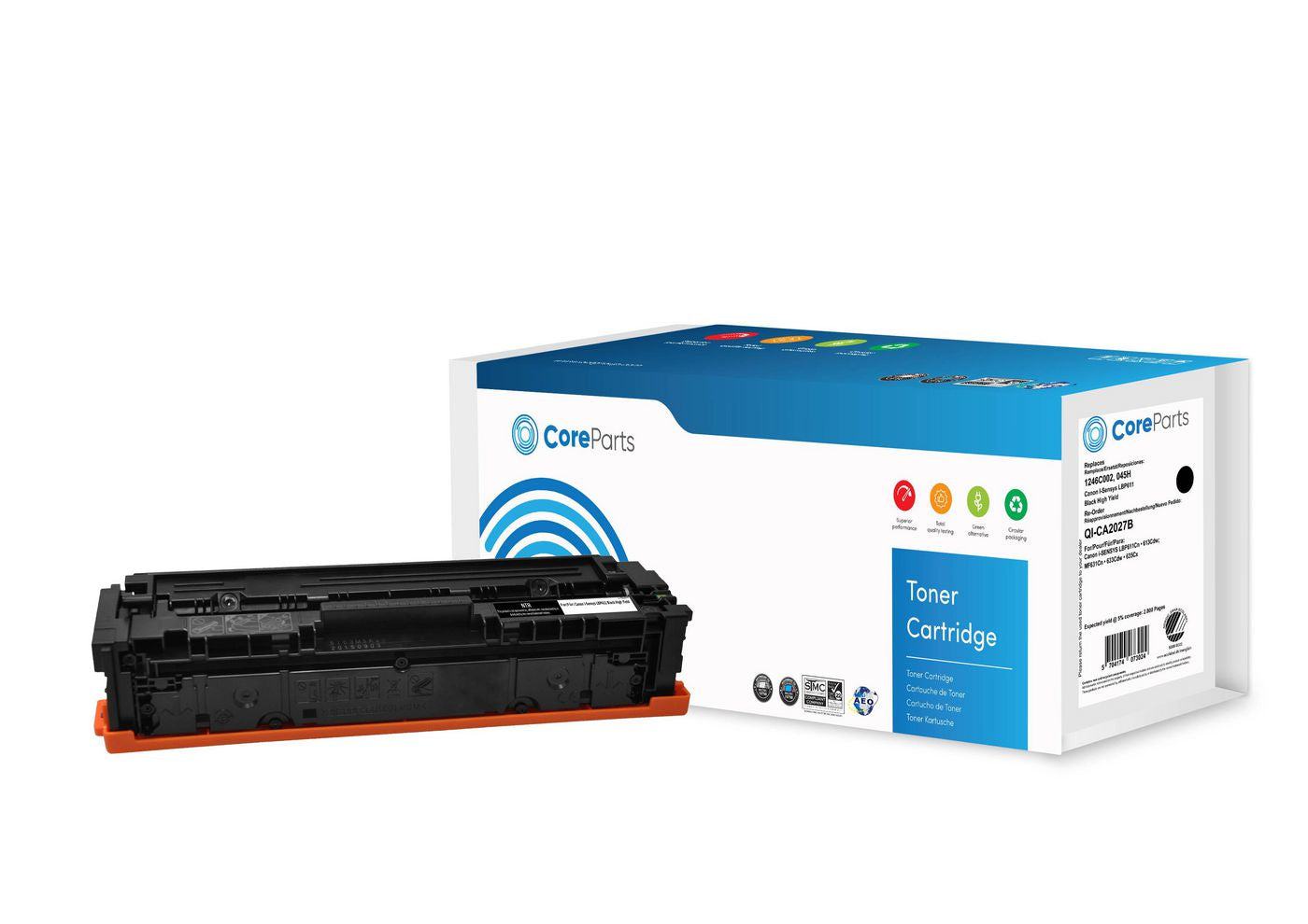 CoreParts 1246C002/045H Schwarzer Toner – kompatibel XL – 2'800 Seiten – für Canon I-SENSYS LBP610