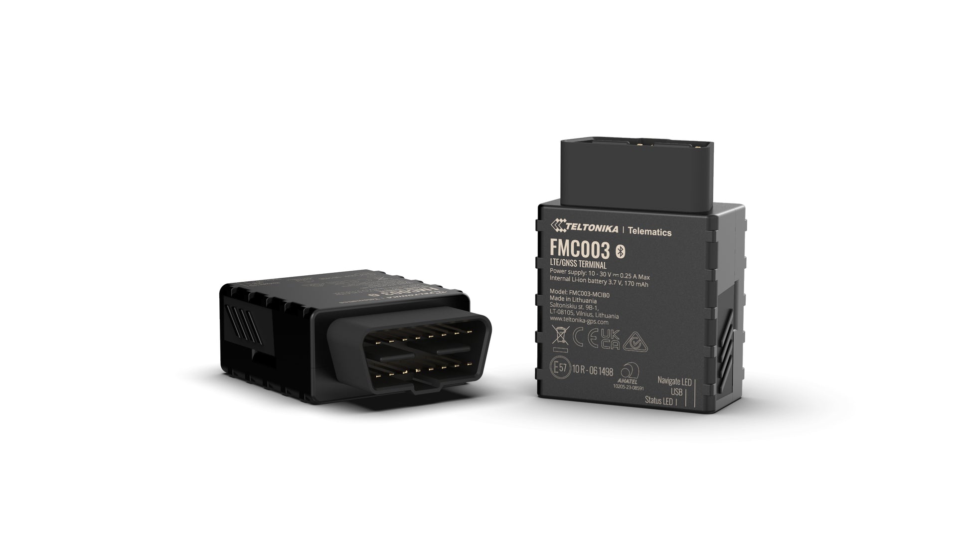Teltonika FMC003 – GPS-Tracker, 4G LTE Cat 1, Single-SIM, 170 mAh Akku, IP41, Schwarz