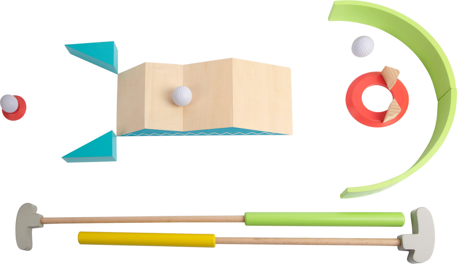 Small foot Minigolf-Set Active – 1 Stück – ab 5 Jahren – Holz – mehrfarbig – FSC