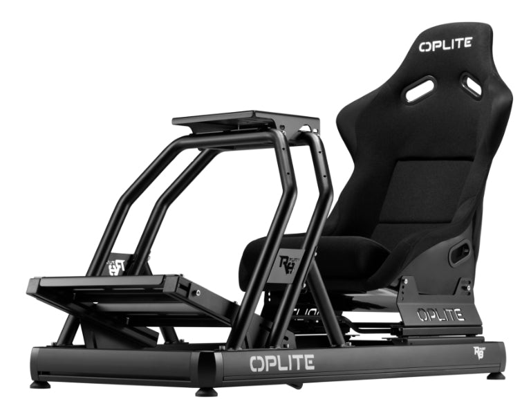 Oplite R8 Fury – Höhenverstellbarer Tisch, 60 × 120 cm, 150 kg, Schwarz, Stahl/Aluminium, für GT/NASCAR/Rallye