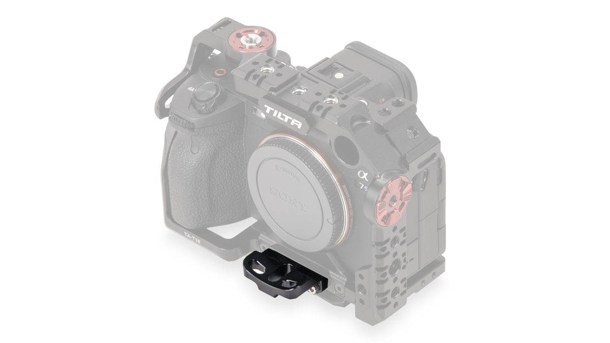 Tilta TA-T18-LAS-B Linsenadapter-Support – 1/4-20" – für Sony a7S III – Schwarz