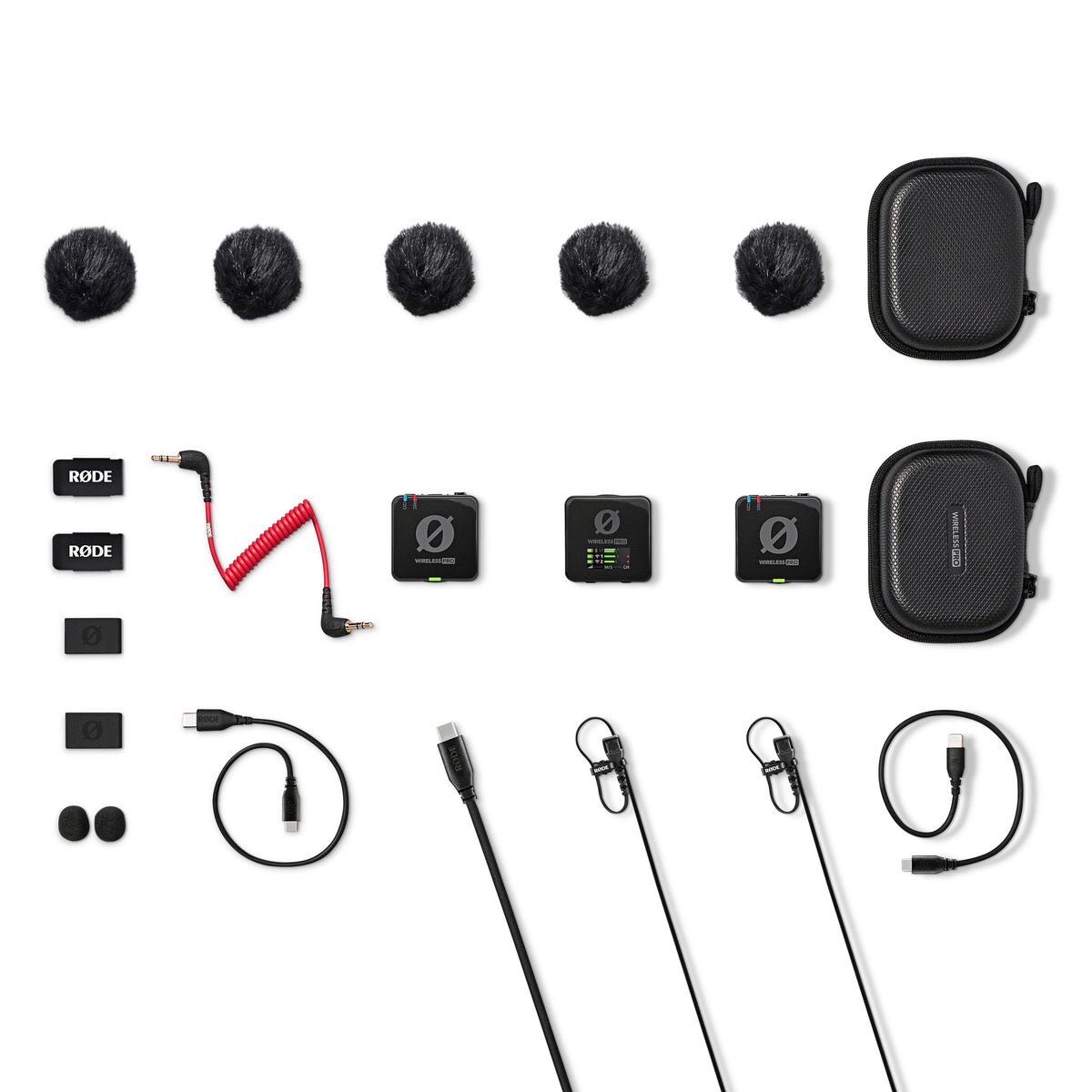 RØDE Wireless PRO Lavalier-Mikrofon-Set – 3,5 mm Klinke/USB-C, Kabellos, Omnidirektional, 20–20'000 Hz, Schwarz