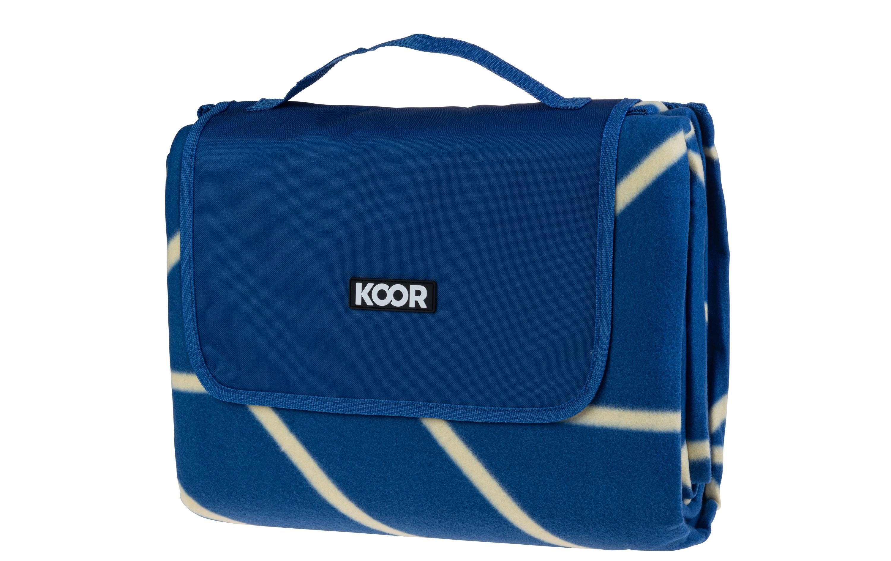 KOOR Onda Wohndecke – Mikropolyester, Blau/Beige – 200 × 250 cm