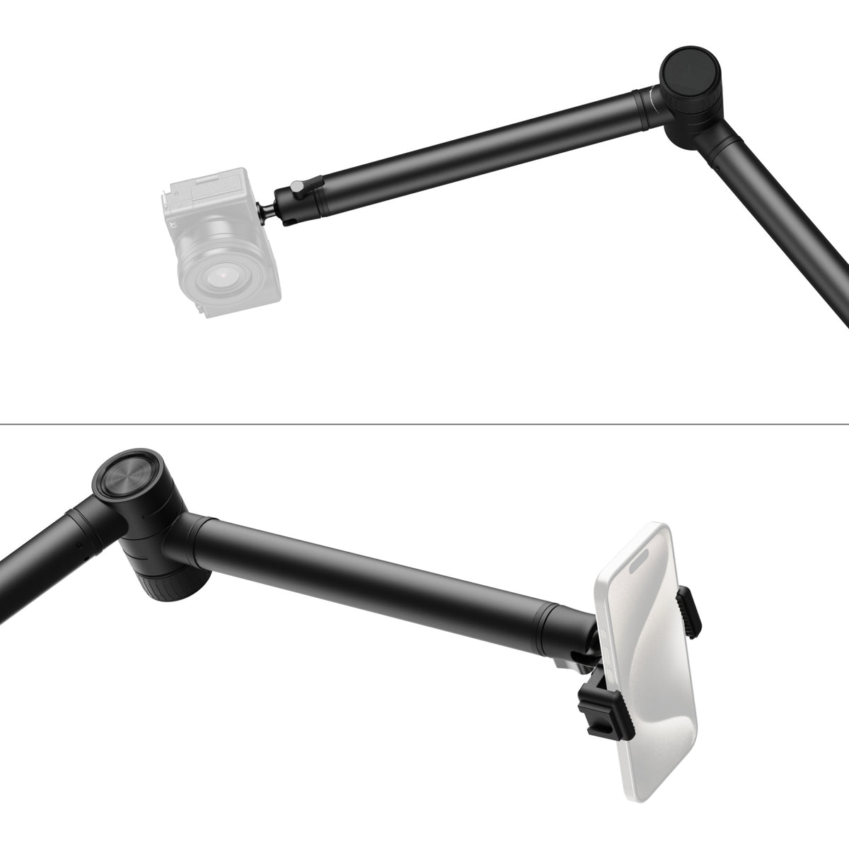 SmallRig 4324 Tischhalterung – 2 kg, höhenverstellbar, Kabelführung – für Geräte mit 1/4"-Gewinde – Schwarz