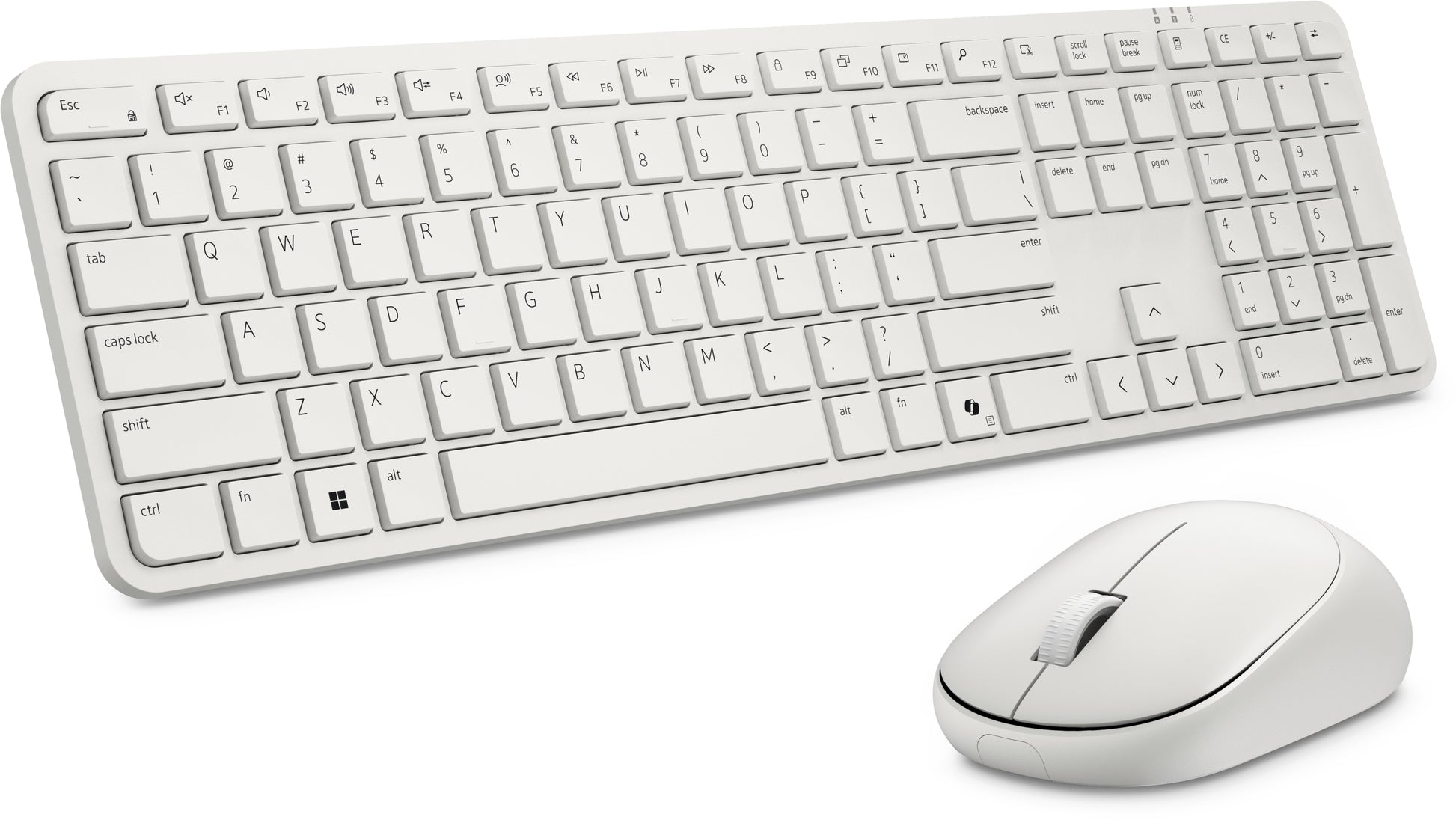 DELL Pro 5 – Tastatur- und Maus-Set – 2,4 GHz USB-A (Empfänger) – QWERTZ (CZ/SK) – Weiss