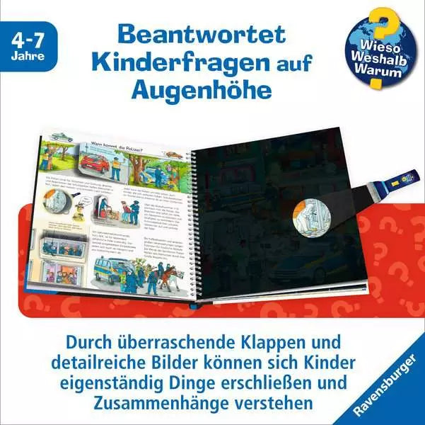 Ravensburger Buch – WWW Leuchte und entdecke: Einsatzkräfte, Hardcover, 16 Seiten, Deutsch, ab 4 Jahren
