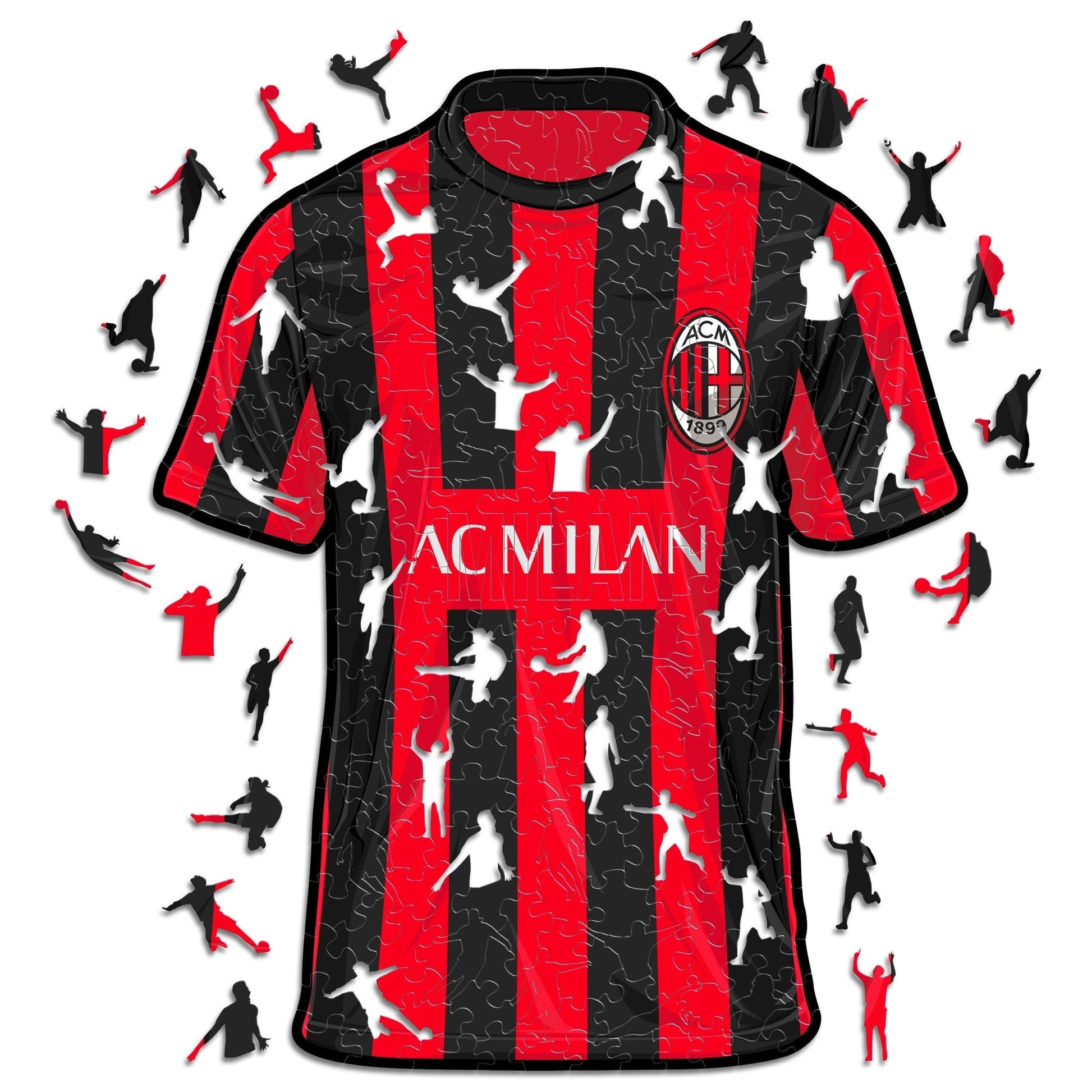 Iconic Puzzles Puzzle AC Milan Trikot – 270 Teile – 30 × 38 cm – ab 10 J.