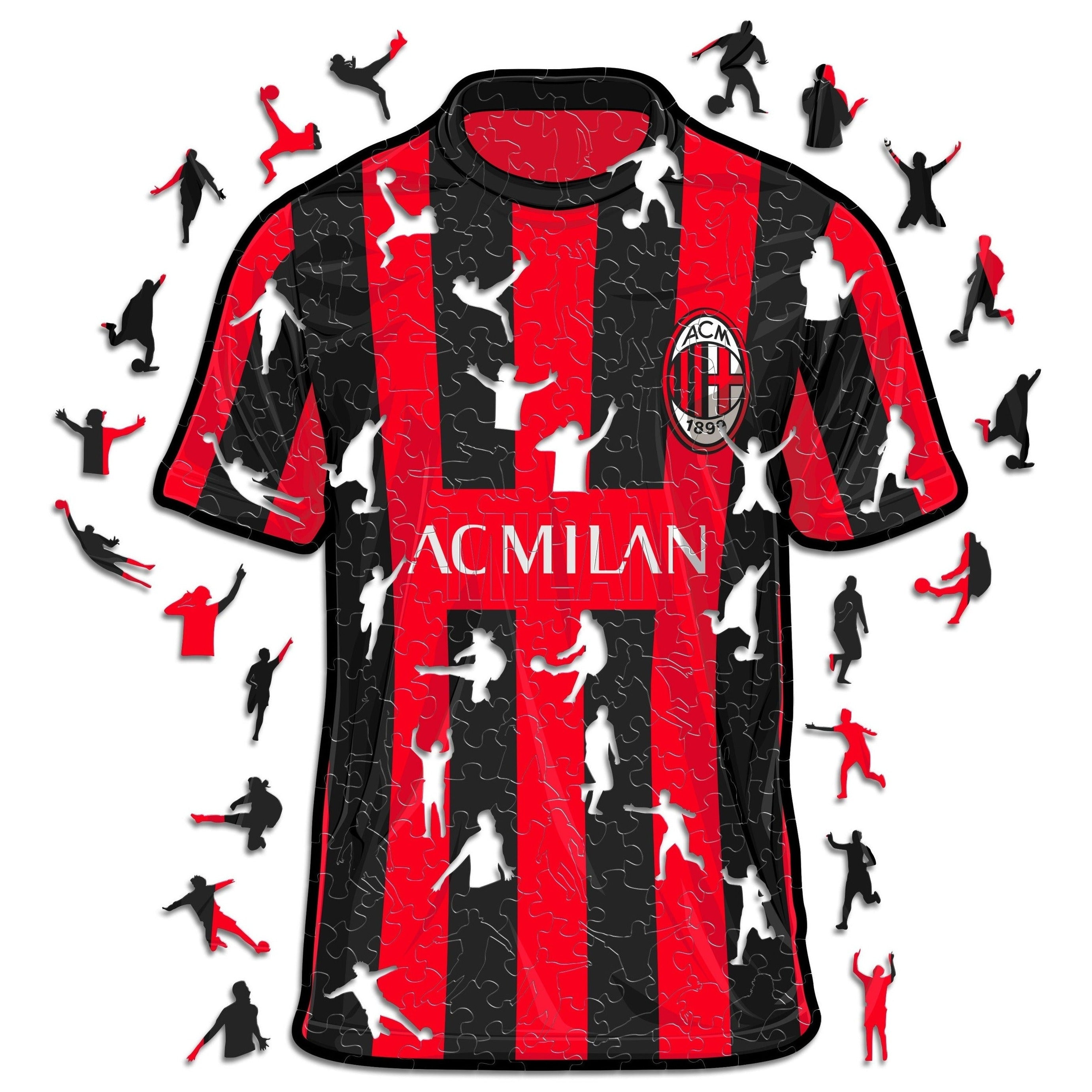Iconic Puzzles Puzzle AC Milan Trikot – 270 Teile – 30 × 38 cm – ab 10 J.