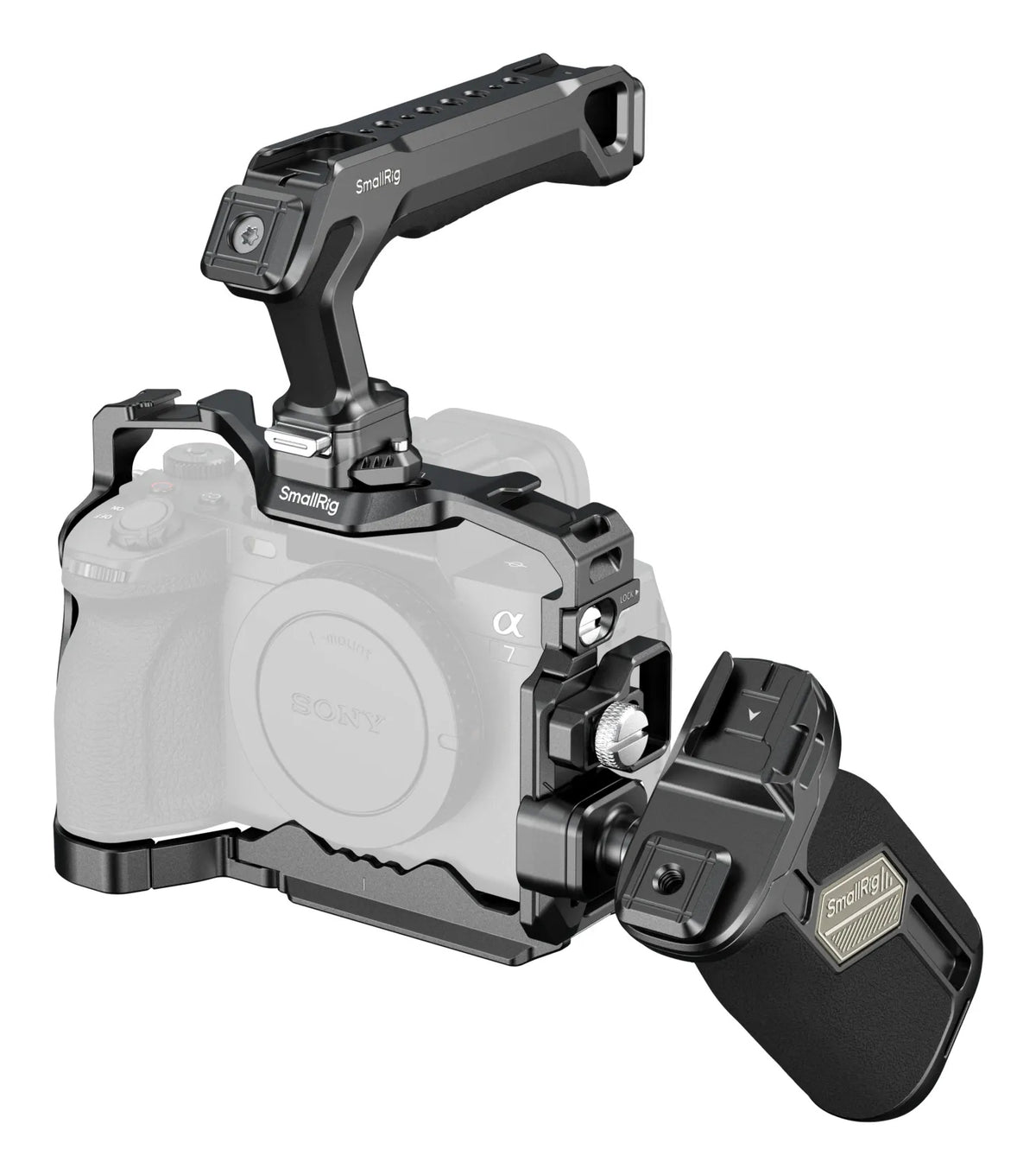 SmallRig HawkLock 5599 Cage Kit – für Sony Alpha 7R V, 7 IV, 7S III und andere – Schwarz