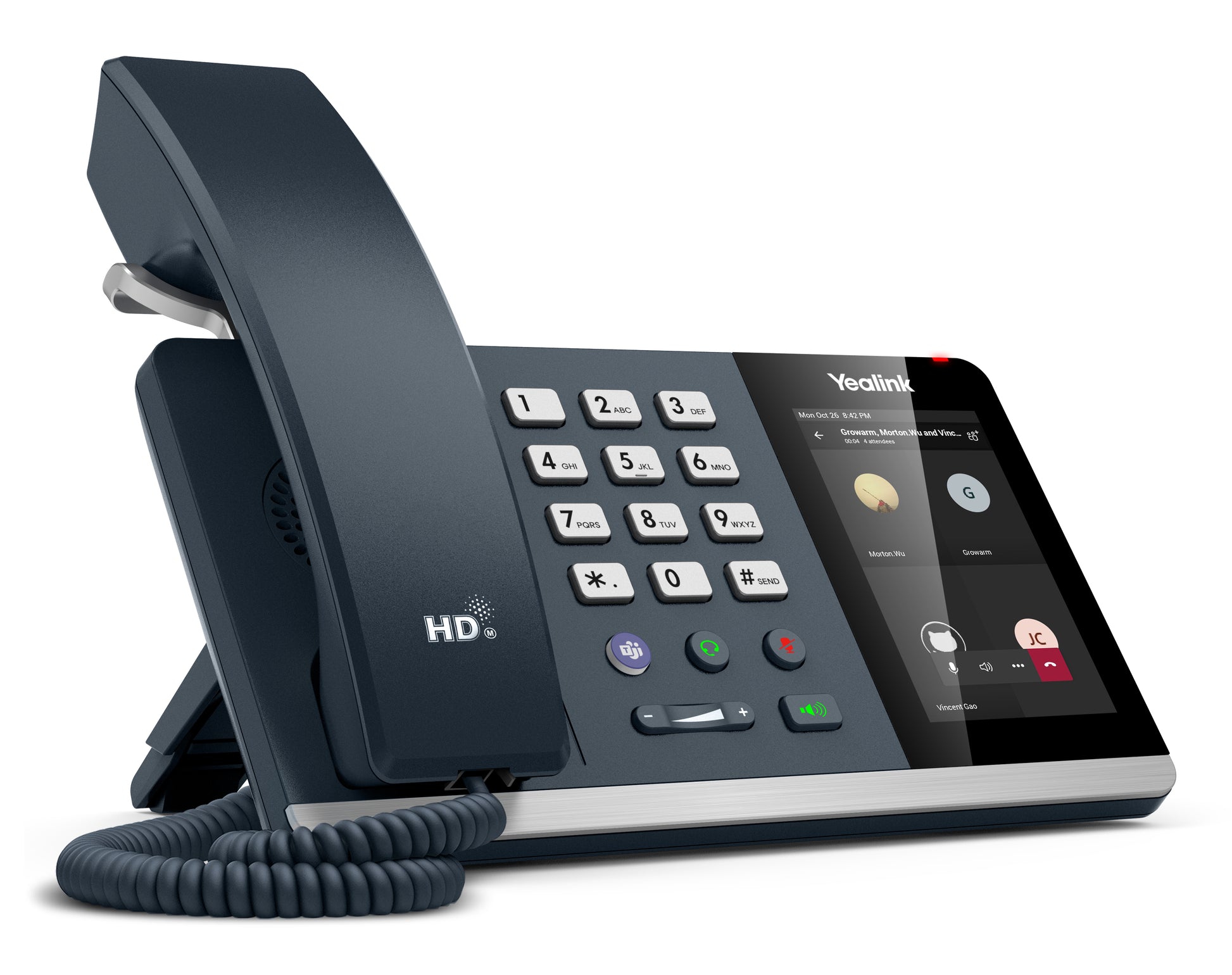 Yealink MP54-TEAMS – IP-Telefon, 4,0" Touchscreen, für Microsoft Teams, PoE, Grau