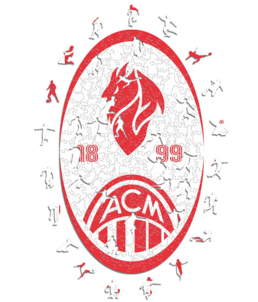 Iconic Puzzles AC Milan – Retro Logo – Logikspiel, 1 Spieler, ab 14 Jahren, mehrsprachig