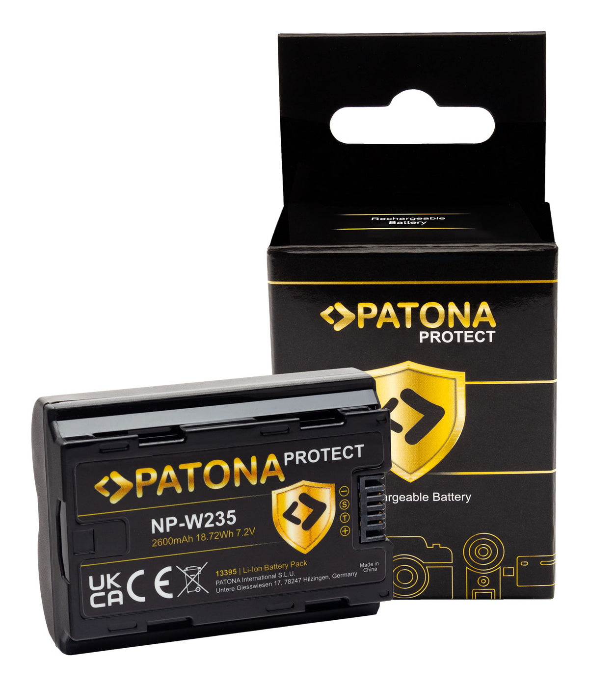 PATONA PROTECT Akku NP-W235 – 2600 mAh, 7,2 V Li-Ion – für Fujifilm GFX100RF, GFX100, GFX50S II und andere