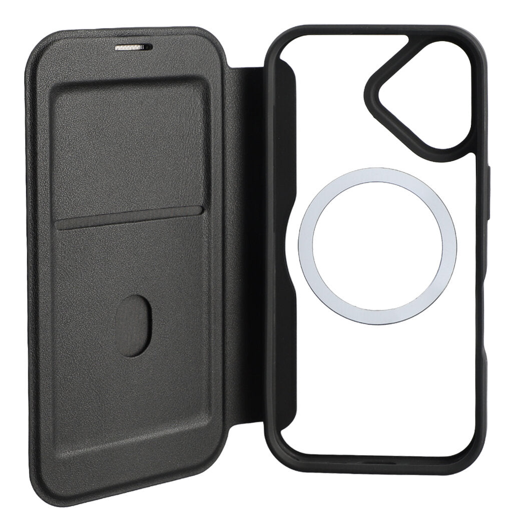 4smarts Urban Pro Folio – für Apple iPhone 17, MagSafe, mit Kartenfach, PU, Schwarz