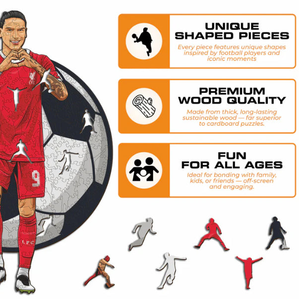 Iconic Puzzles Liverpool FC - Darwin Nuñez – Logikspiel, 1 Spieler, ab 10 Jahren