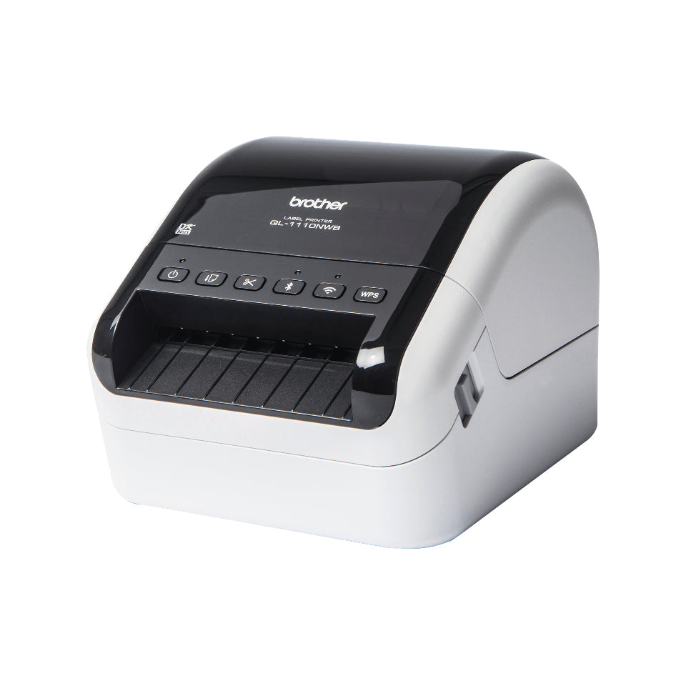 Brother QL-1110NWBc – Etikettendrucker, Thermodirekt, für DK-Rollen, USB, WLAN, Bluetooth, 300 dpi, 110 mm/s