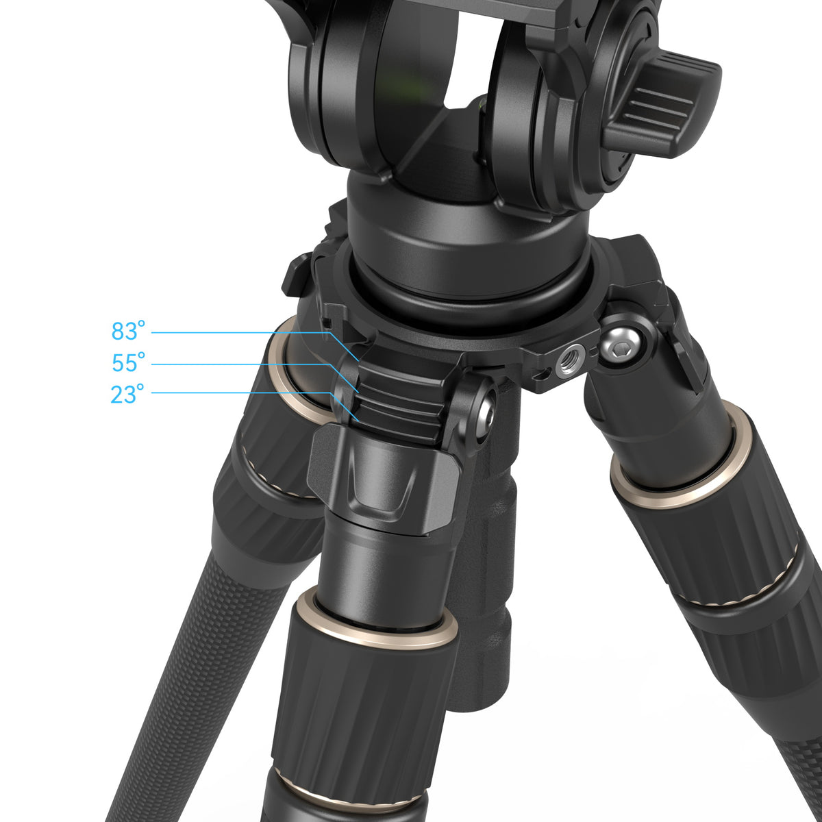 SmallRig FT-S303 Carbon-Faser Dreibeinstativ – 150 cm, 6 kg Tragkraft, 74 cm eingeklappt – 2,9 kg – Schwarz