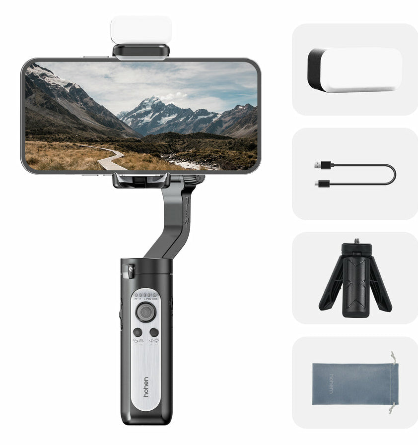 Hohem iSteady XE Smartphone-Gimbal – 3-Achs, 0,28 kg, 2000 mAh, 8 h – für Smartphones – Schwarz