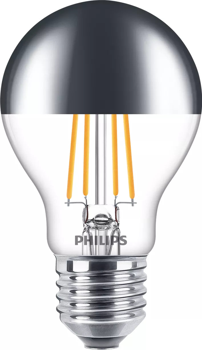 Philips by Signify Philips LED-Leuchtmittel E27 A-Form – Warmweiss 2700 K, 650 lm, 7,2 W, dimmbar – Transparent, Glas – 1 Stk.