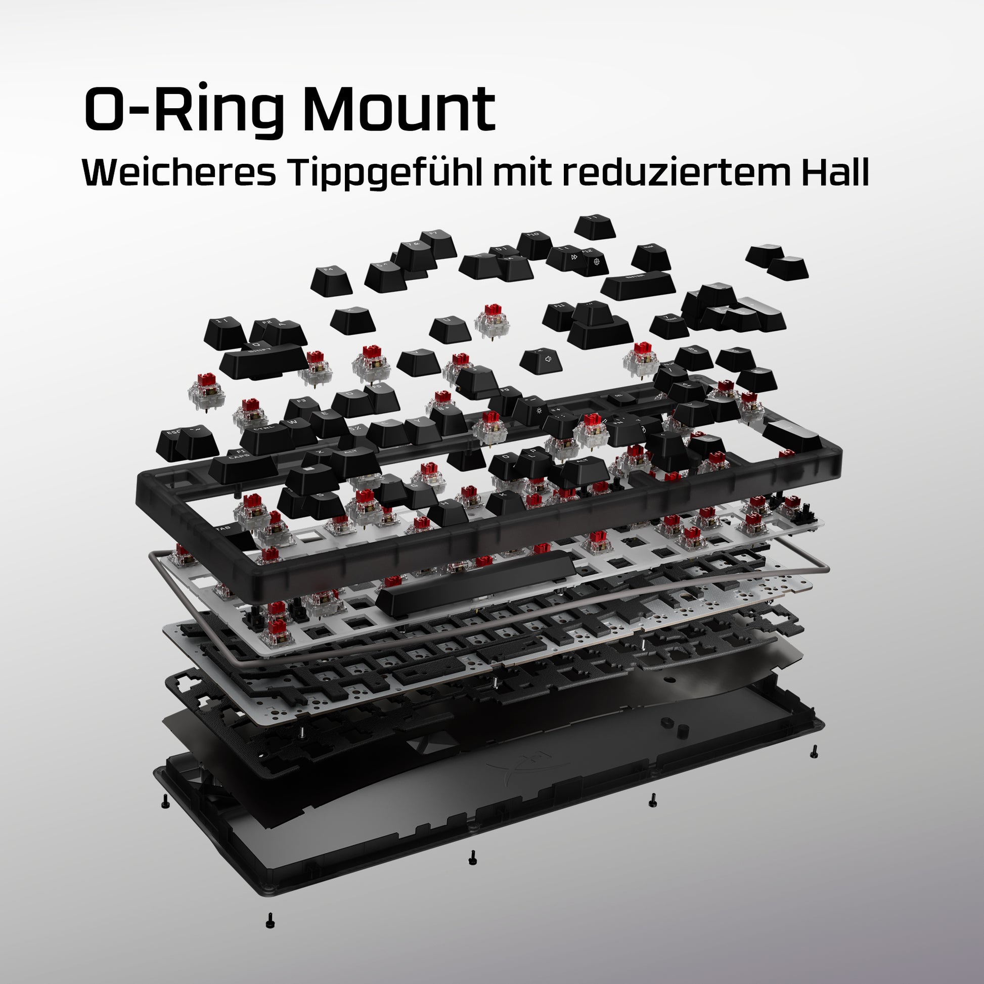 HyperX Origins 2 1800 – Tastatur – Mechanisch – USB-C – Ohne Ziffernblock – Für PC, PS5, Xbox Serie