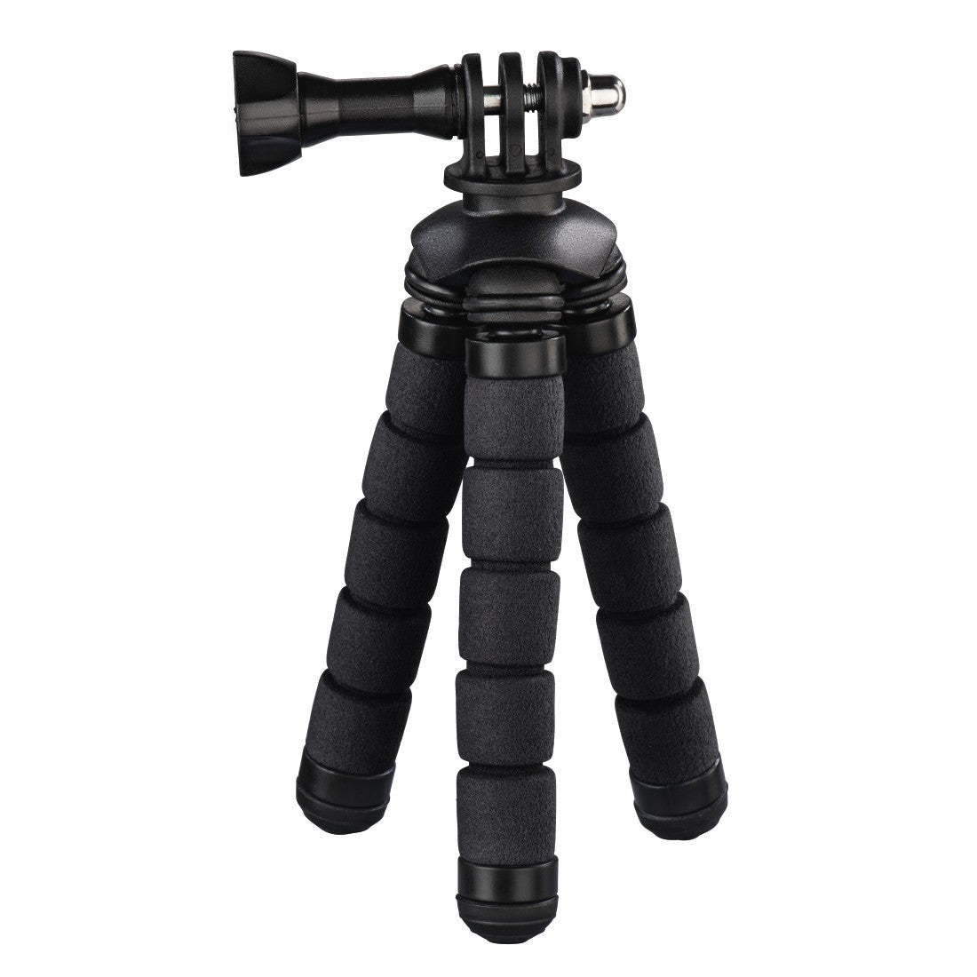 Hama Flex Mini-Stativ – bis 14 cm, 3-Bein, Aluminium – für Smartphone, ActionCam – Schwarz