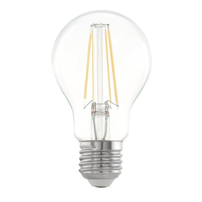 EGLO LED-Leuchtmittel E27 A60 – Warmweiss 2700 K, 470 lm, 4 W – IP20 – 1 Stk. – Transparent, Glas
