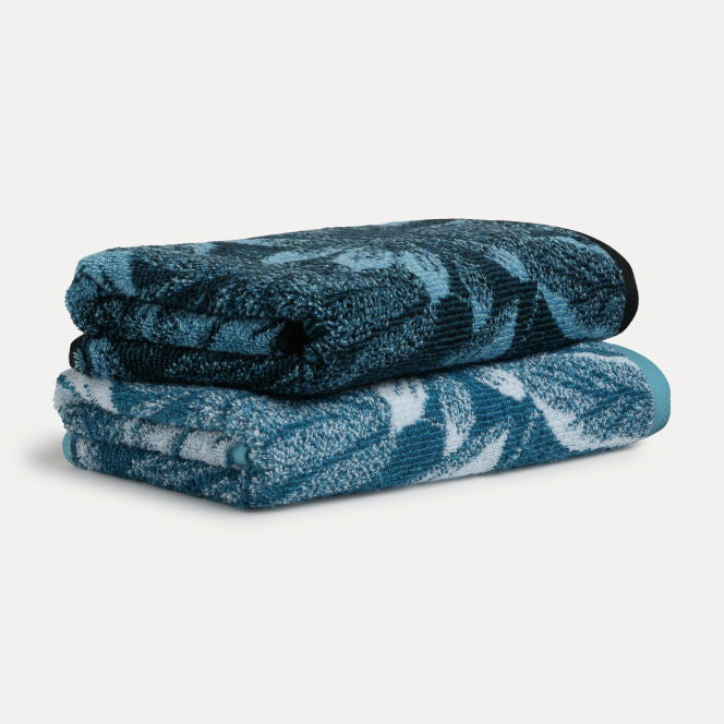 Möve Duschtuch Tide Leaves – 67×140 cm, 100% Baumwolle, 520 g/m², Petrol