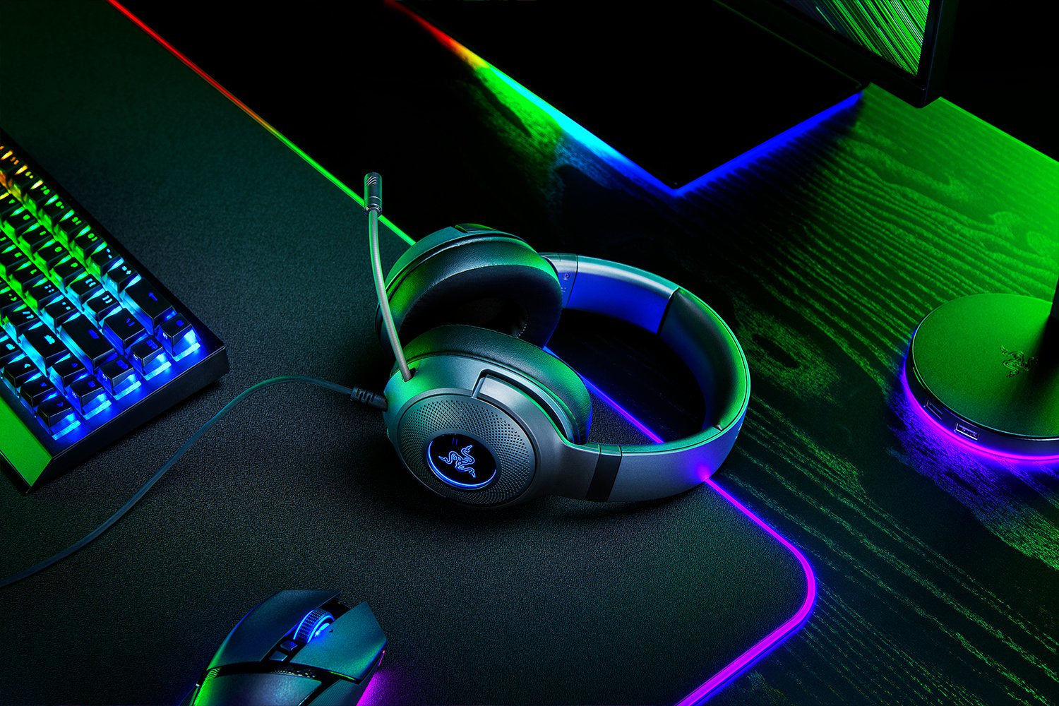 Razer Kraken V3 X Gaming-Headset – Over-Ear, Stereo, Kabelgebunden, USB-A, Schwarz