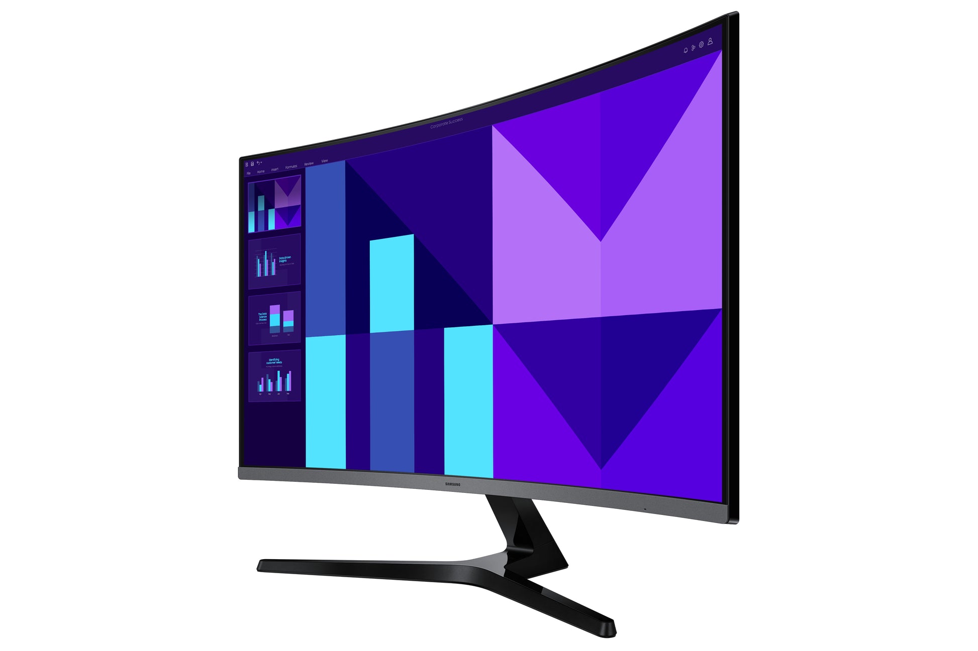 Samsung S39Gd – Monitor, 32" 1920 × 1080 (Full HD), VA, 100 Hz, 200 cd/m², Gebogen, VESA 75 × 75, Schwarz