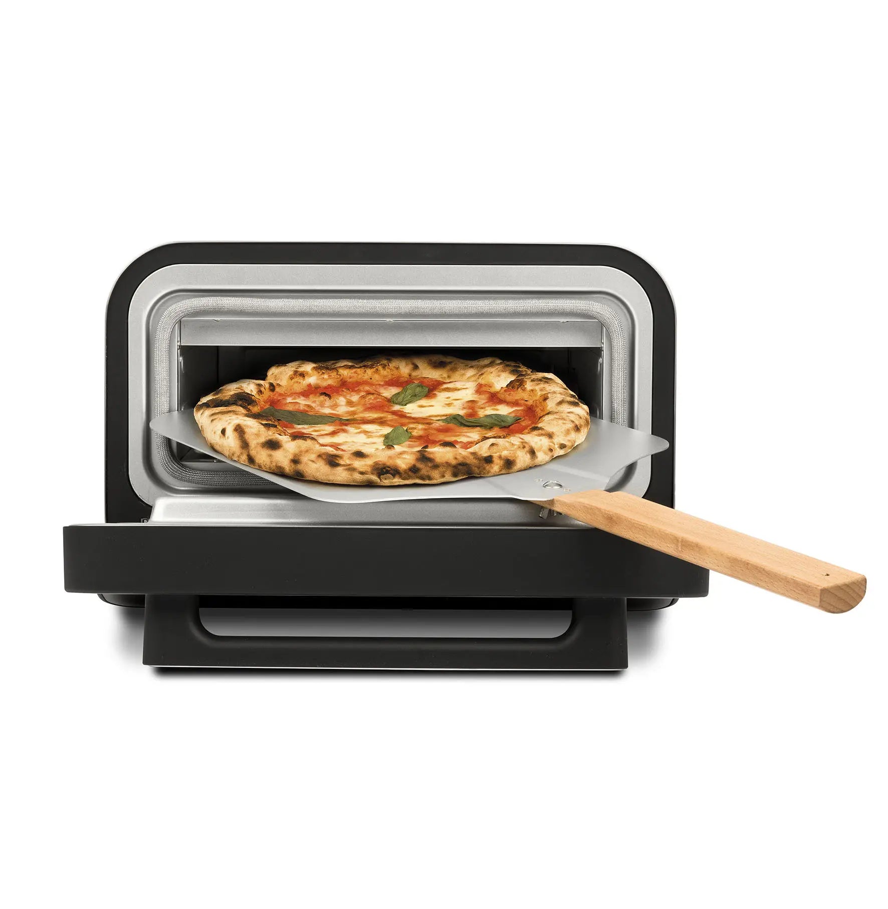 G3 Ferrari Pizzaofen Pizza Pro G10204 – 1 Pizza, Ø 30 cm, 1850 W – Schwarz/Silber