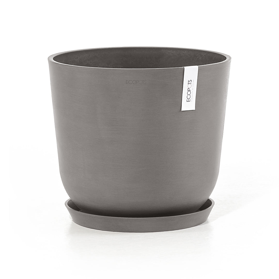 Ecopots Pflanzentopf – Ø 35 × 30,5 cm – Recycling-Kunststoff, Taupe