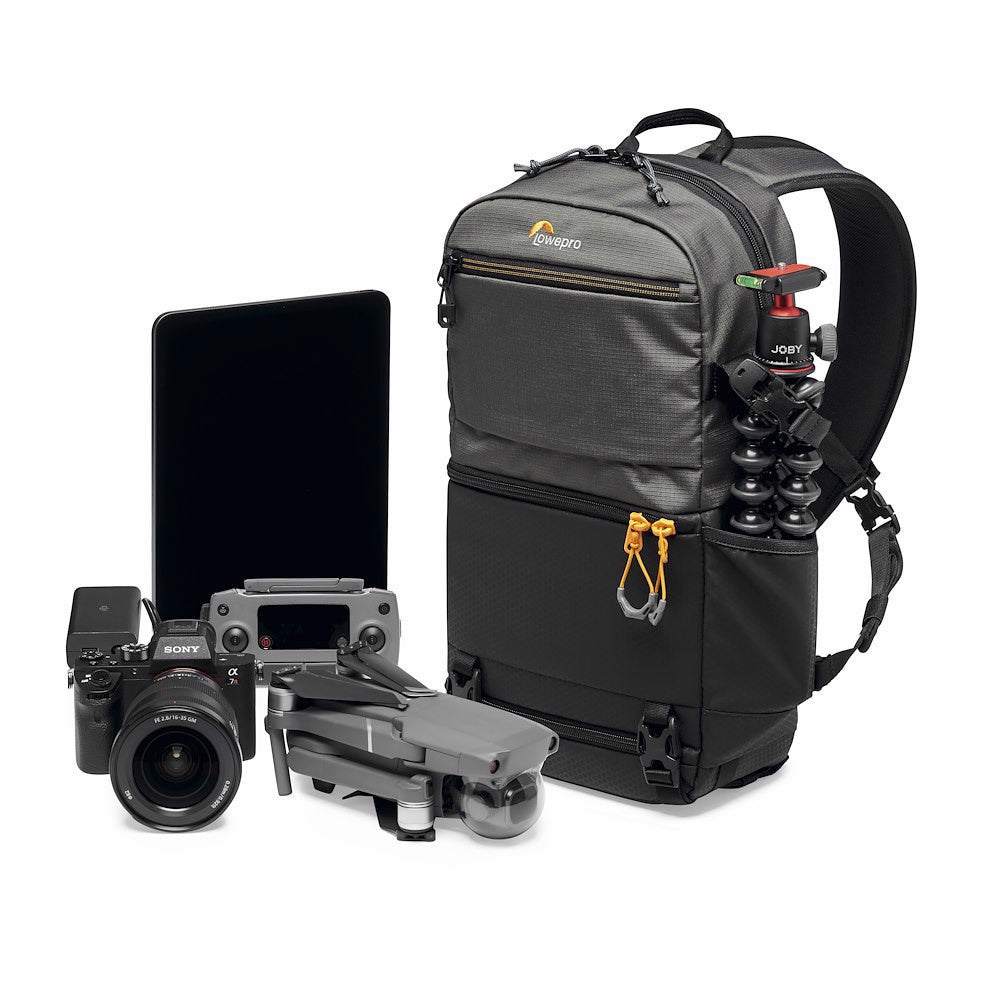 Lowepro Slingshot SL 250 AW III Monosling-Rucksack – 10 l, 3 Objektive, Regenschutz – für Tablet bis 11" – Grau