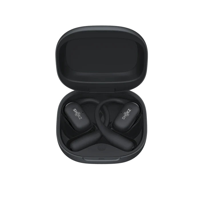 SHOKZ OpenFit 2+ Ohrbügel True Wireless – Stereo, BT 5.4, ANC, Qi-Ladecase, Schwarz