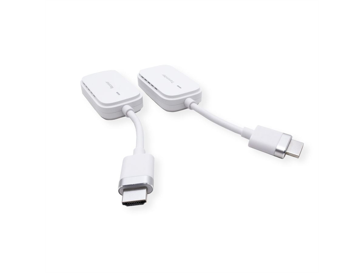 VALUE 14.99.3414 – Wireless HDMI Extender-Set, Kabellos, 1× HDMI In / 1× HDMI Out, 1080p, 20 m, 3D, Weiss