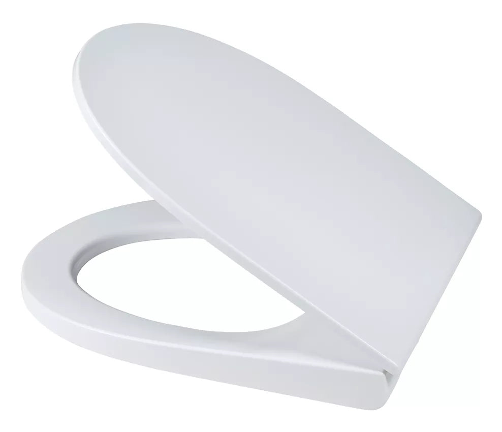 Diaqua Toilettensitz – Duroplast, weiss, verlängert, mit Deckel, Soft-Close, 42–48,3 × 37 cm